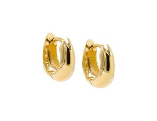 Solid Mini Bubble Huggie Earring 14K Size 11MM