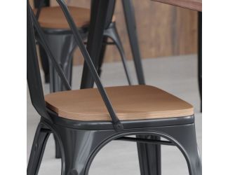4PK Teak Poly Resin Seats for Stools & Chairs