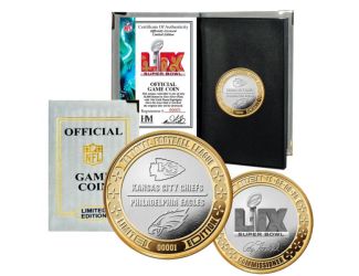 Super Bowl LIX Chiefs vs Eagles Gold and Silver 2-Tone Flip Coin