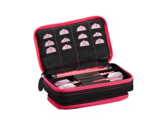 Casemaster Plazma Plus Dart Case Black with Pink Zipper and Phone Pocket