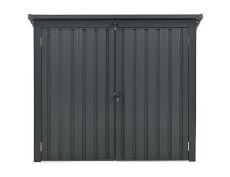3.3-Ft. x 5.2-Ft. x 4.4-Ft. Galvanized Steel Trash and Recyclables Storage Shed with 2-Point Locking