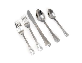 Two-Tone Matte 20pc Flatware Set 18/0 SS, Serv for 4