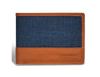 Denim Leather Zip Around Wallet Size 5" x 4"