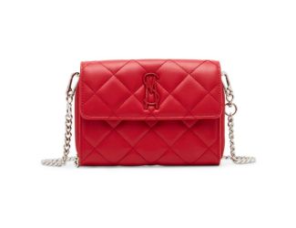 BCARINA Quilted Crossbody Wallet - Red