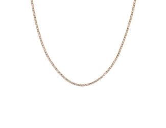 Classic Thin Tennis Necklace Size 15"