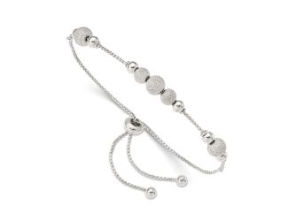 Sterling Silver Beaded Adjustable Bracelet
