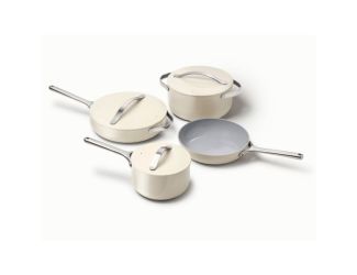 Non-Toxic Ceramic Nonstick Cookware Set Cream