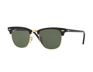 Polarized Clubmaster Sunglasses - Black