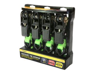CargoLoc 4-Piece Ratchet Tie Downs
