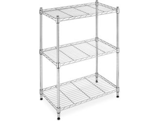 Supreme Small 3-Tier Shelving with 200 LB Weight Capacity per Shelf, 30-In. H x 23-In. W x 13-In. D,