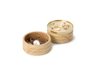 Tesora Wood Jwl Box Nat/Brass