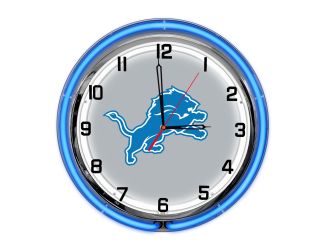 Detroit Lions 18" Neon Clock