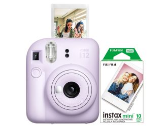 Instax Mini 12 Instant Camera w/ 10 Count Film Lilac Purple