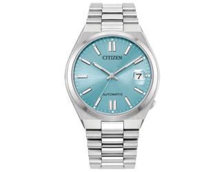 Unisex Tsuyosa Stainless Steel Bracelet watch, Aqua dial