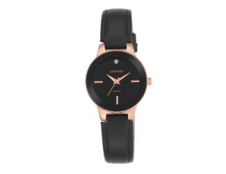 Women's Diamond Accent Leather Strap Watch