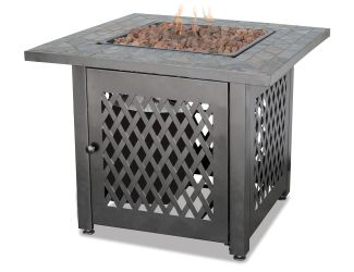 Endless Summer - LP Gas Outdoor Fire Pit w/Slate Tile Mantel
