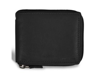 Onyx Leather Zip Around Wallet Size 4.5"x3.5"