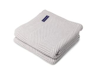 Faribault Mill Monhegan Cotton Throw - Dove Gray