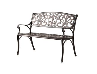 Decatur Cast Aluminum Patio Bench