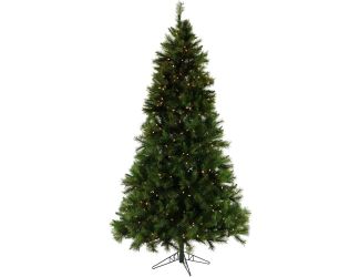 6.5-Ft. Pennsylvania Pine Artificial Christmas Tree with Clear LED String Lighting