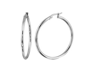 PARIKHS 2.5MM Plain Hoop Earring in 925 Sterling Silver - 55MM