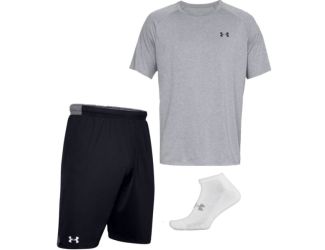 Mens Locker Tee Set-Grey/Black-XL