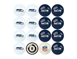 Seattle Seahawks Billiard Balls With Numbers