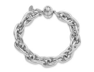 Sterling Silver Rhodium-Plated 7.5" Bracelet
