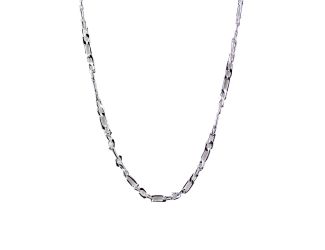 Silver Figaro Link Necklace
