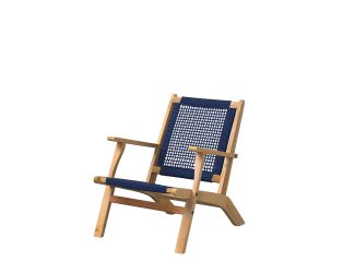 Vega Natural Stain Outdoor Chair Navy Blue