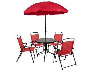 6pc Nantucket Patio Set: Red