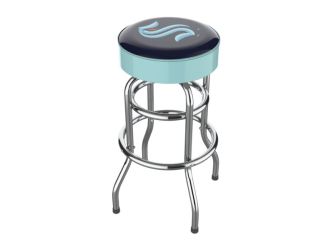 Seattle Kraken Chrome Bar Stool