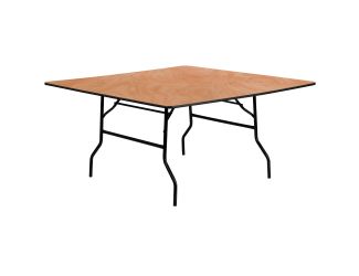 5-Foot Square Wood Folding Banquet Table - Event & Catering Table