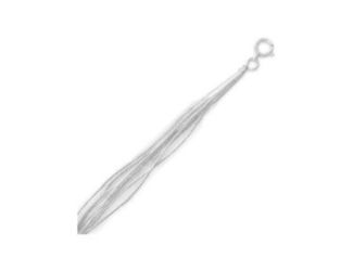 10 strand liquid silver necklace