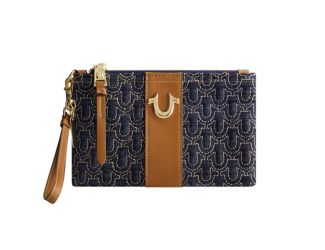 Quilted Horseshoe Wristlet Pouch