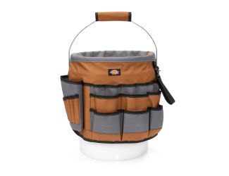 35 pocket Bucket Organizer With Drill Holster: Tan