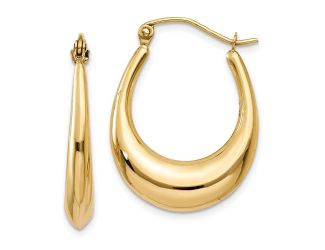 14k Polished Hoop Earrings