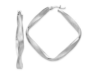 Sterling Silver Radiant Essence Twisted Hoop Earrings