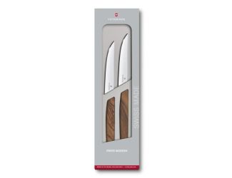 Swiss Modern 2pc Steak Knife Set Walnut