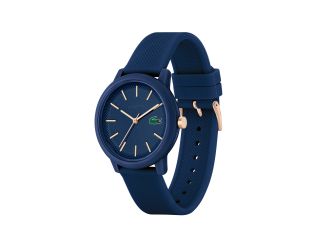 Mens 12.12 Gold & Navy Silicone Strap Watch Navy