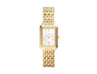 Ladies' Raquel Gold-Tone Stainless Steel Watch White Dial