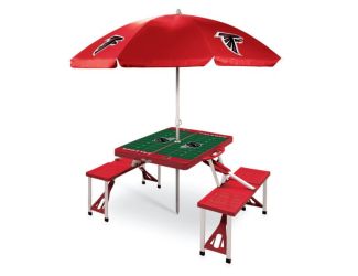 Houston Texans - Picnic Table Portable Folding Table with Seats and Umbrella, (Red)