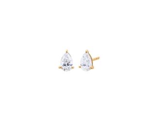 Lab Grown Diamond Pear Stud Earring 14K Size 0.25 CT