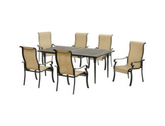 Brigantine 7-Piece Dining Set with an Expandable Cast-Top Dining Table