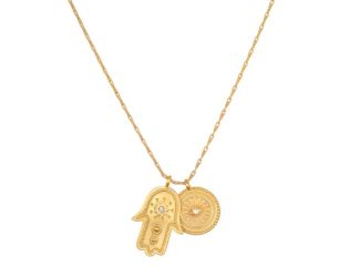 Satya 28" White Topaz Hamsa And Evil Eye