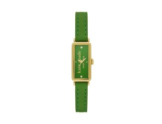 Ladies' Rosedale Gold & Green Leather Strap Watch Green Dial