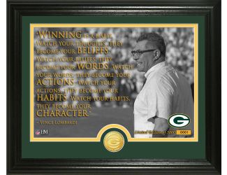 Vince Lombardi "Quote" Bronze Coin Photo Mint