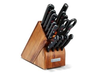Gourmet 16pc Knife Block Set Acacia