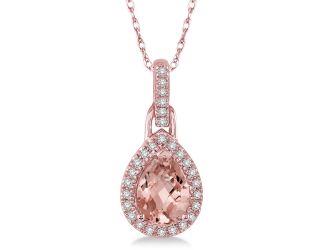 Pear Shaped Morganite Necklace
