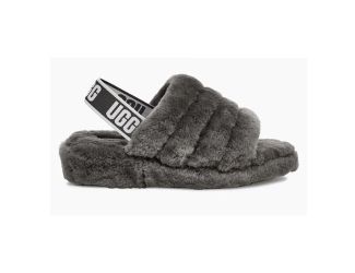 Womens Fluff Yeah Logo Slide-Charcoal-5